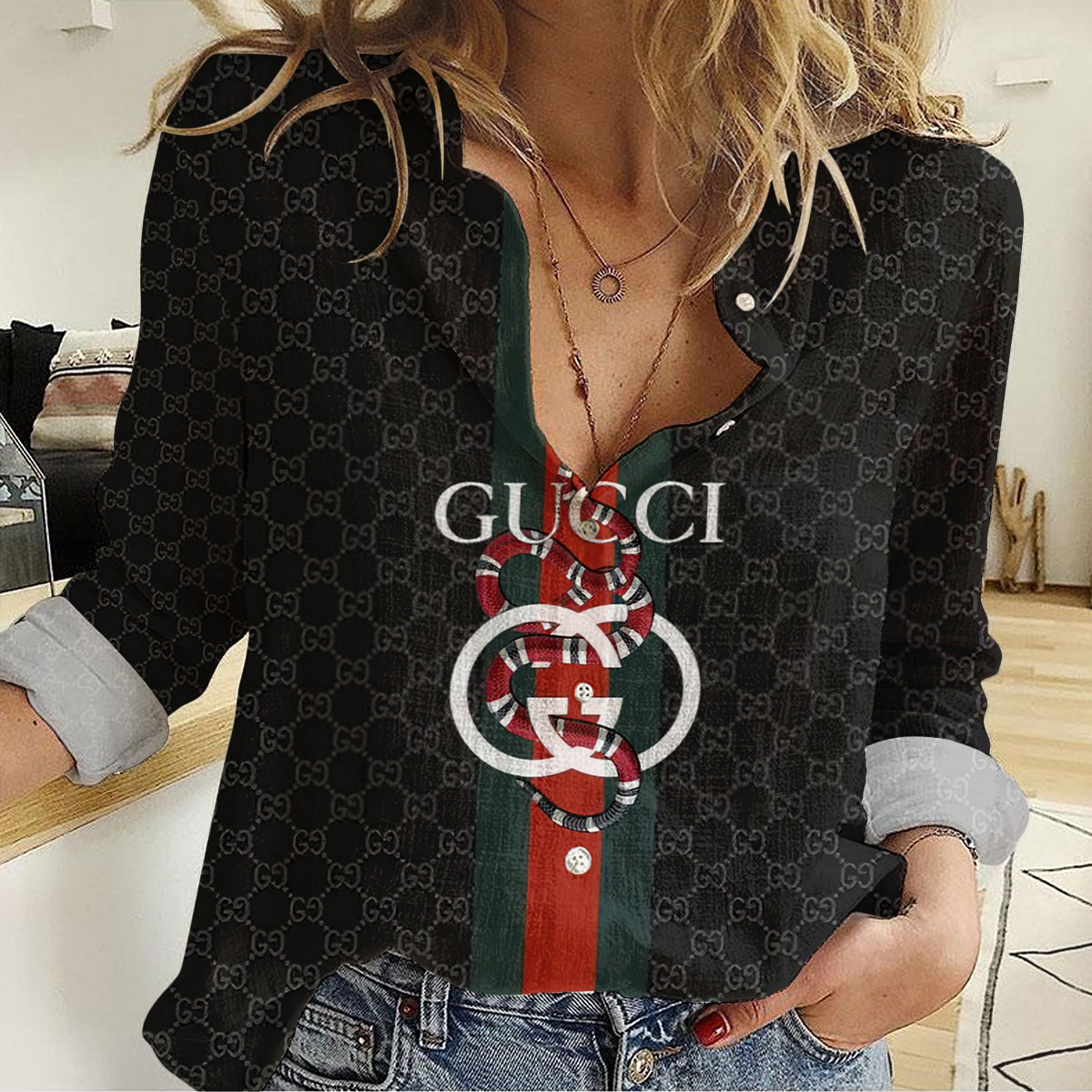 Gucci Women'S Casual Shirt Luxury Limited Edition Lux 158