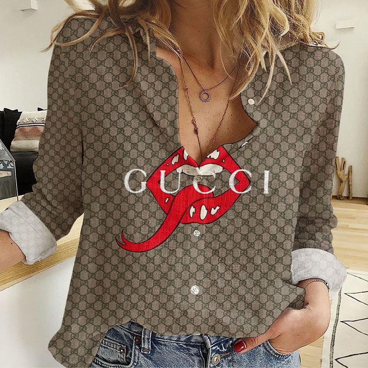 Gucci Women'S Casual Shirt Luxury Limited Edition Lux 157