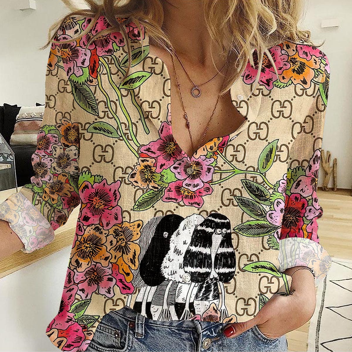 Gucci Women'S Casual Shirt Luxury Limited Edition Lux 172