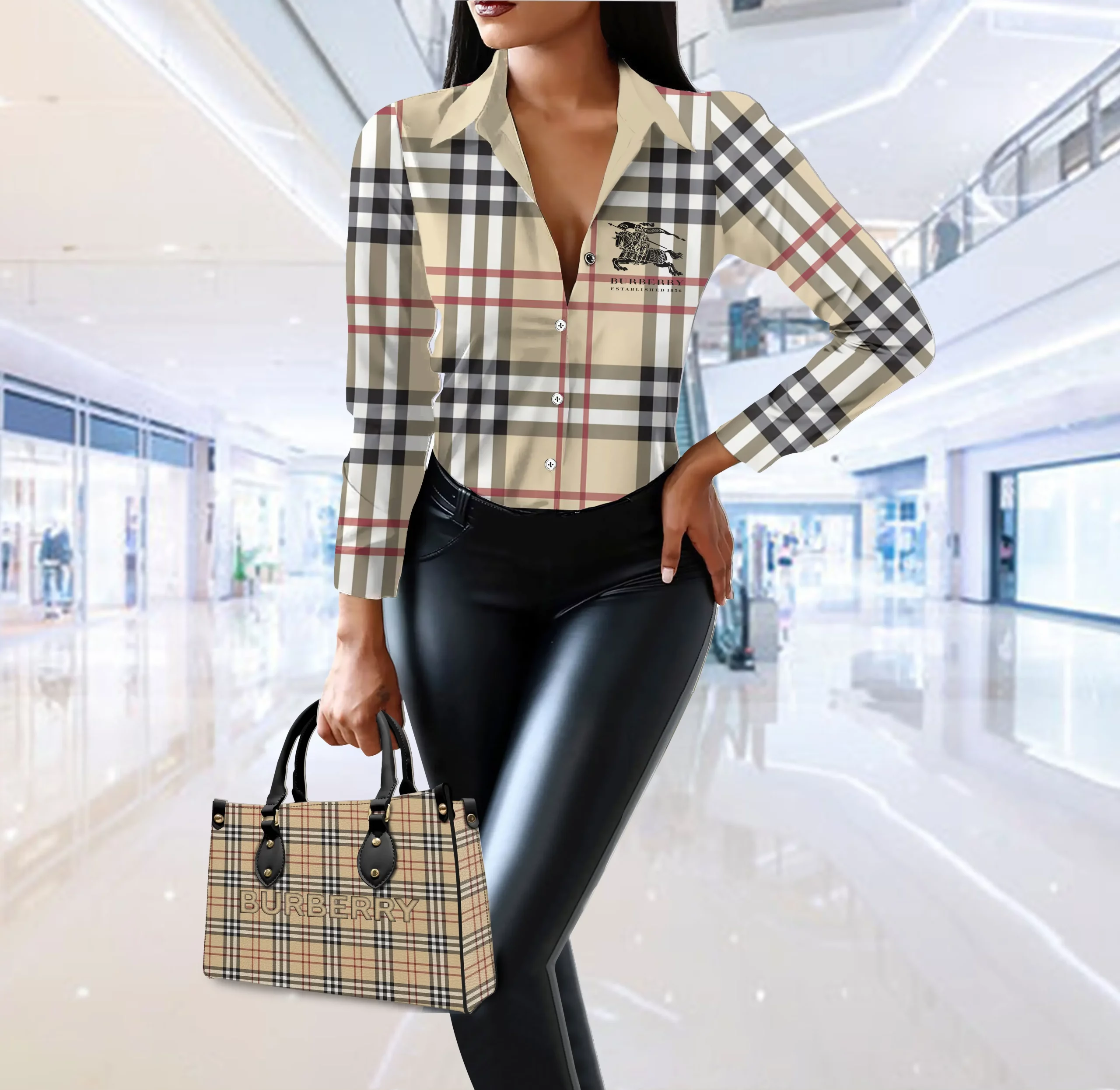 Limited Edition Burberry Casual Shirt For Women - Lux479
