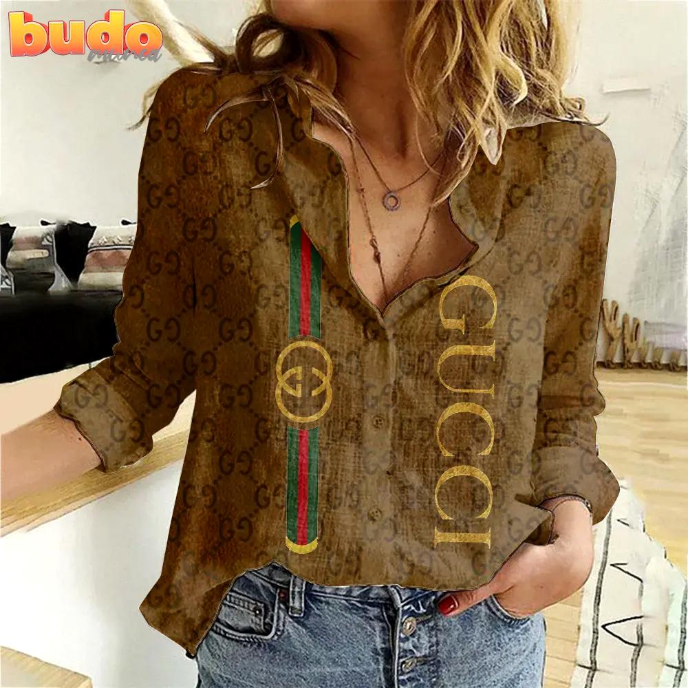 Limited Edition Gucci Women Linen Shirt Luxury Lux 143
