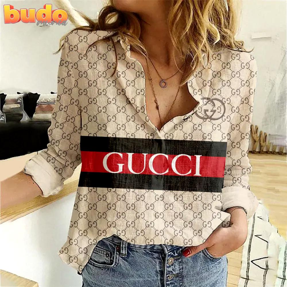 Limited Edition Gucci Women Linen Shirt Luxury Lux 141