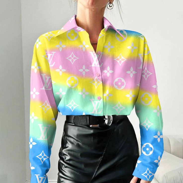 Louis Vuitton Best Selling Limited Edition 2025 Luxury Women Casual Shirt - Lux088
