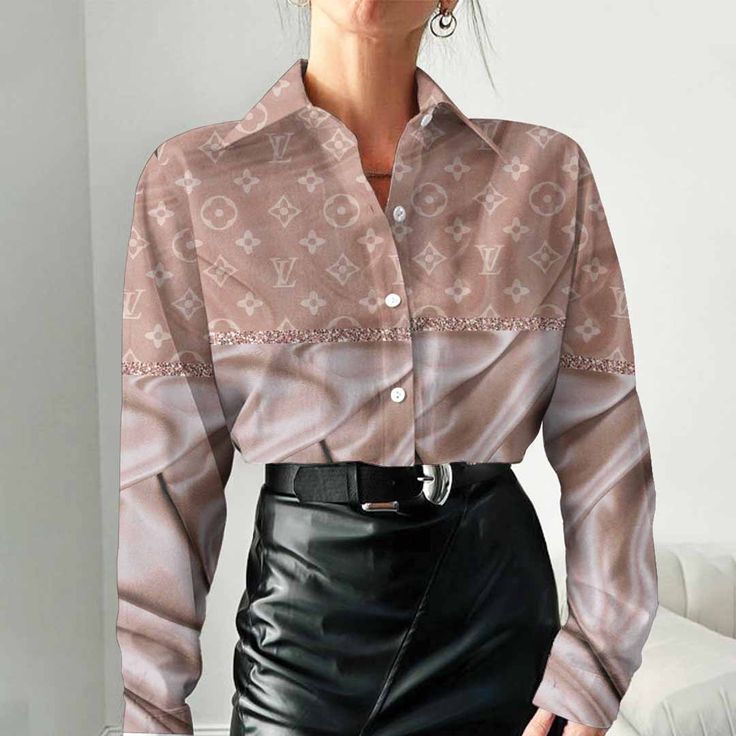 Louis Vuitton Best Selling Limited Edition 2025 Luxury Women Casual Shirt Best Gifts For Friends