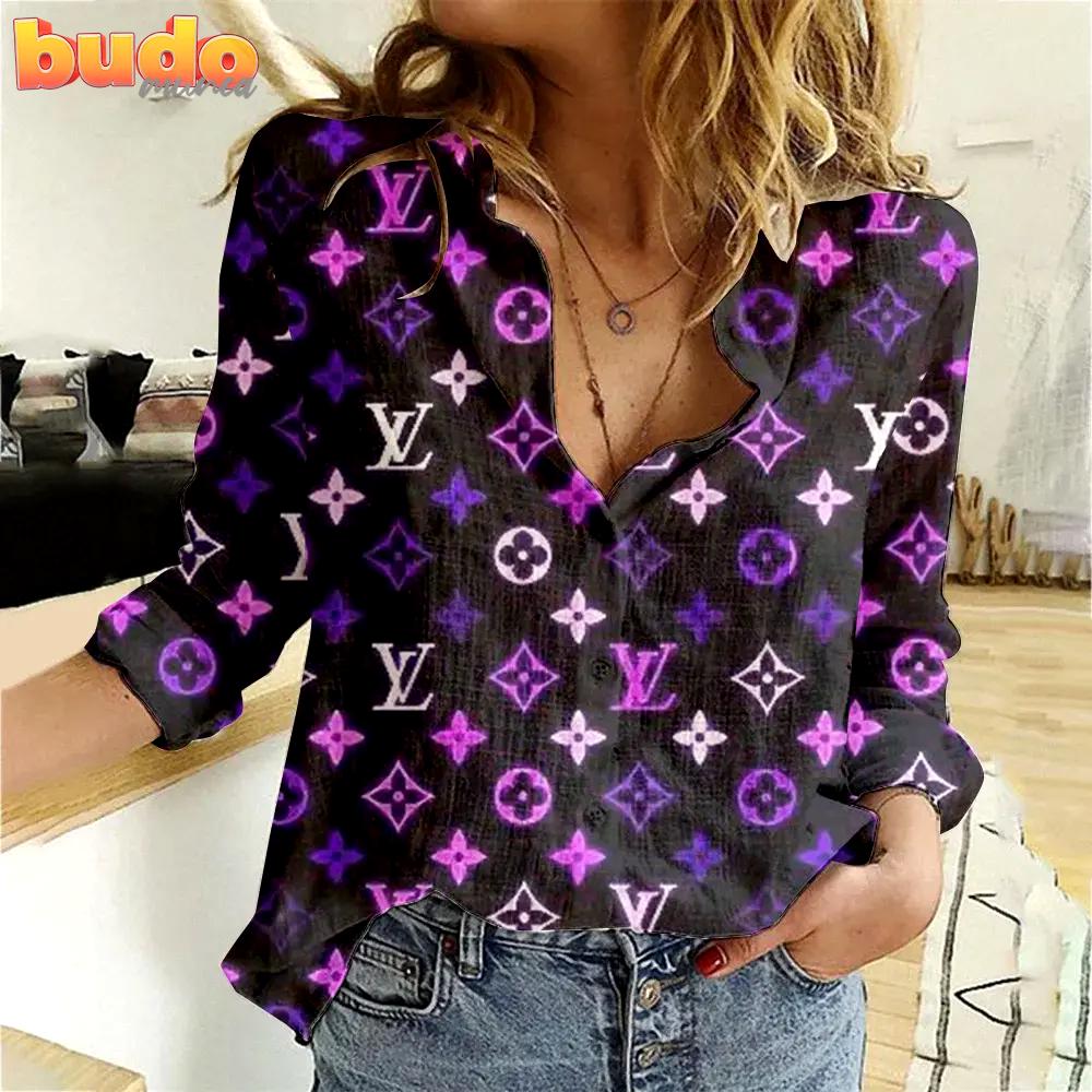 Louis Vuitton Limited Edition Women Linen Shirt Luxury Lux 122