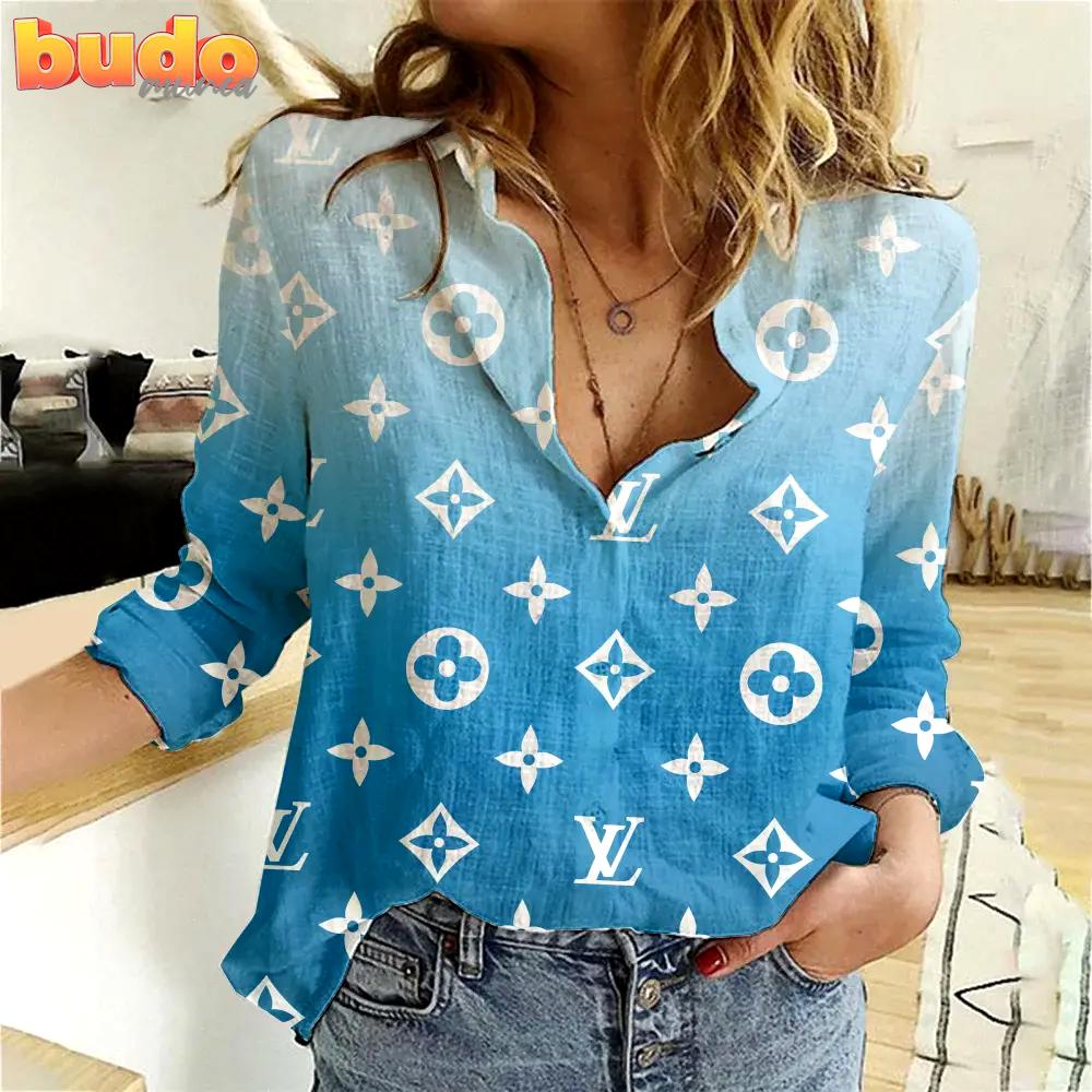 Louis Vuitton Limited Edition Women Linen Shirt Luxury Lux 130