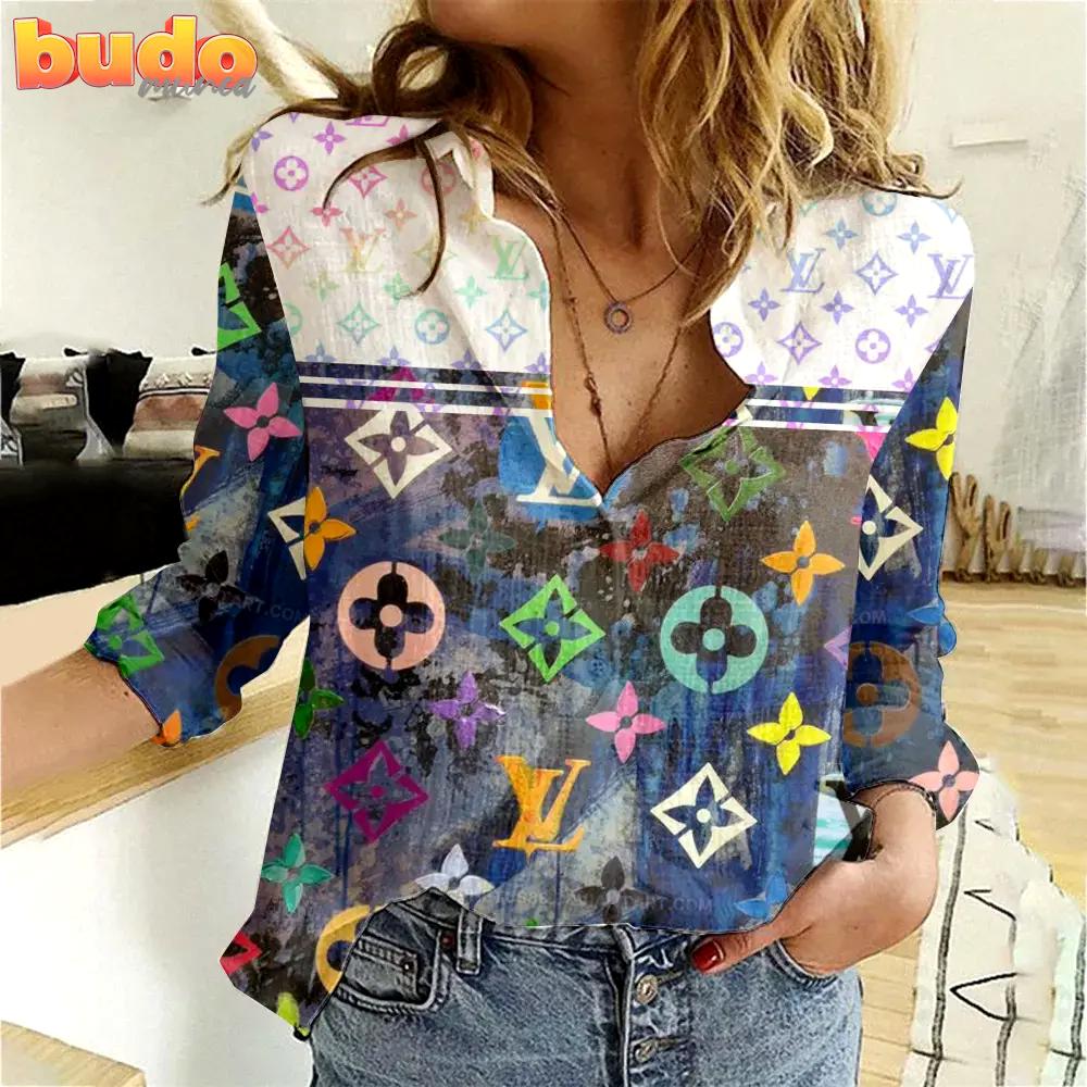 Louis Vuitton Limited Edition Women Linen Shirt Luxury Lux 134