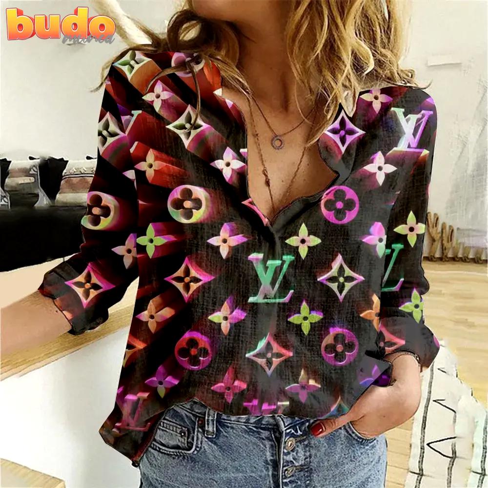 Louis Vuitton Limited Edition Women Linen Shirt Luxury Lux 135