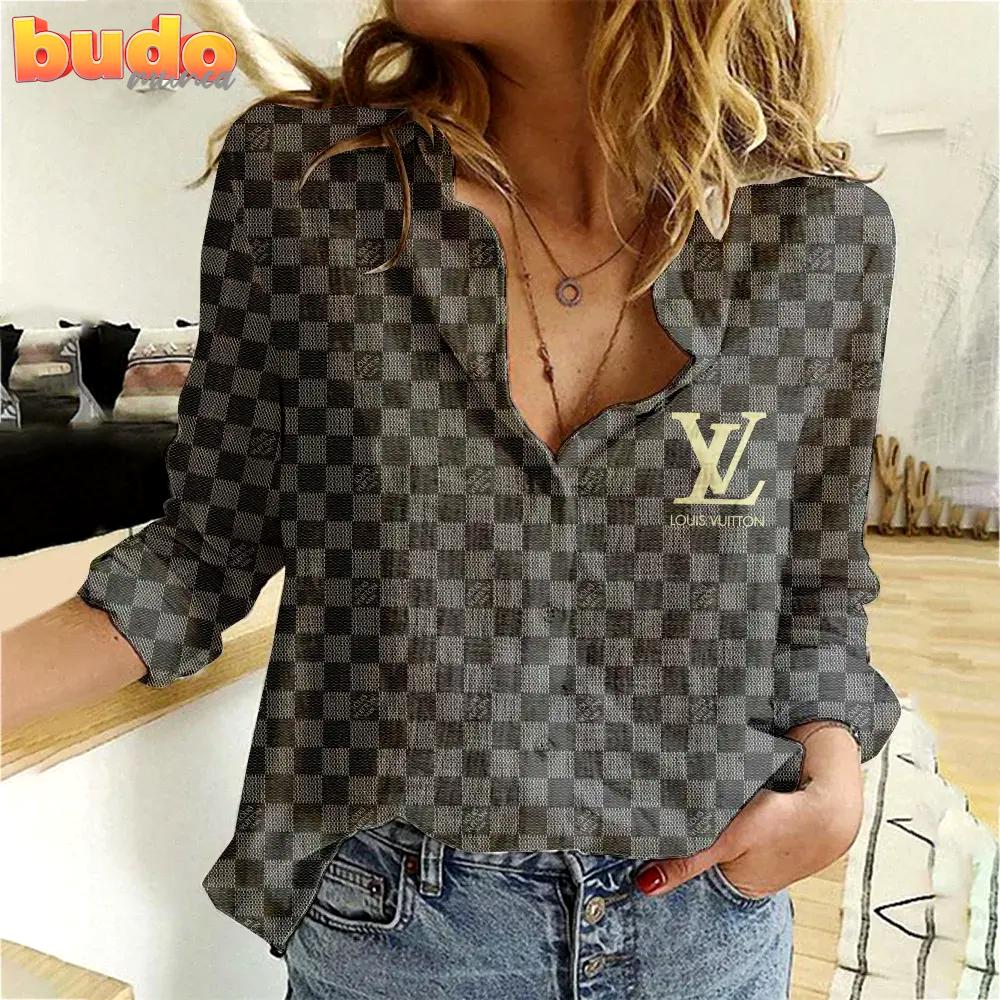 Louis Vuitton Limited Edition Women Linen Shirt Luxury Lux 129