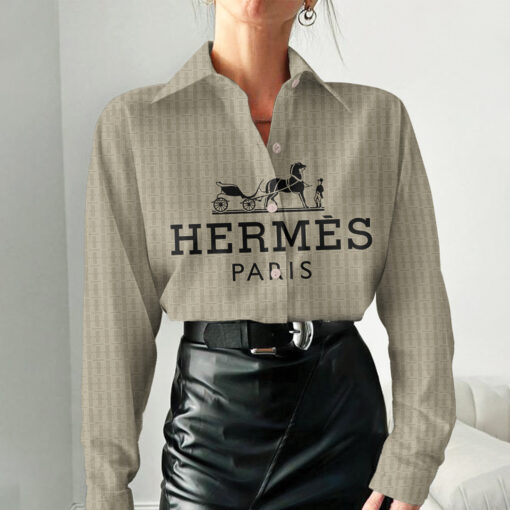 Luxury Hermes 3D Women'S Casual Shirt, Best Selling Limited Edition 2025 Lux 284