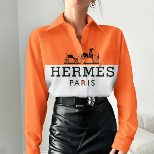 Luxury Hermes 3D Women'S Casual Shirt, Best Selling Limited Edition 2025 Lux 283