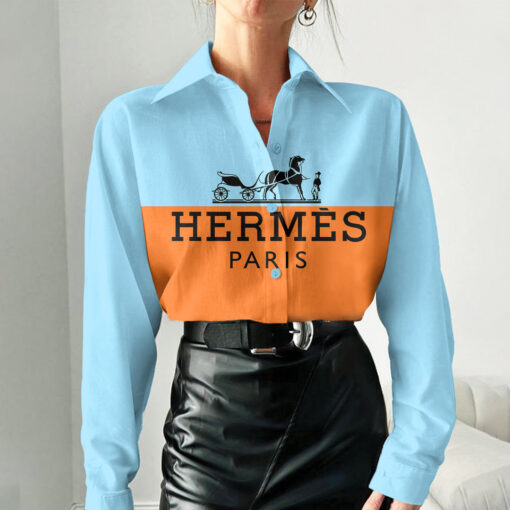 Luxury Hermes 3D Women'S Casual Shirt, Best Selling Limited Edition 2025 Lux 288
