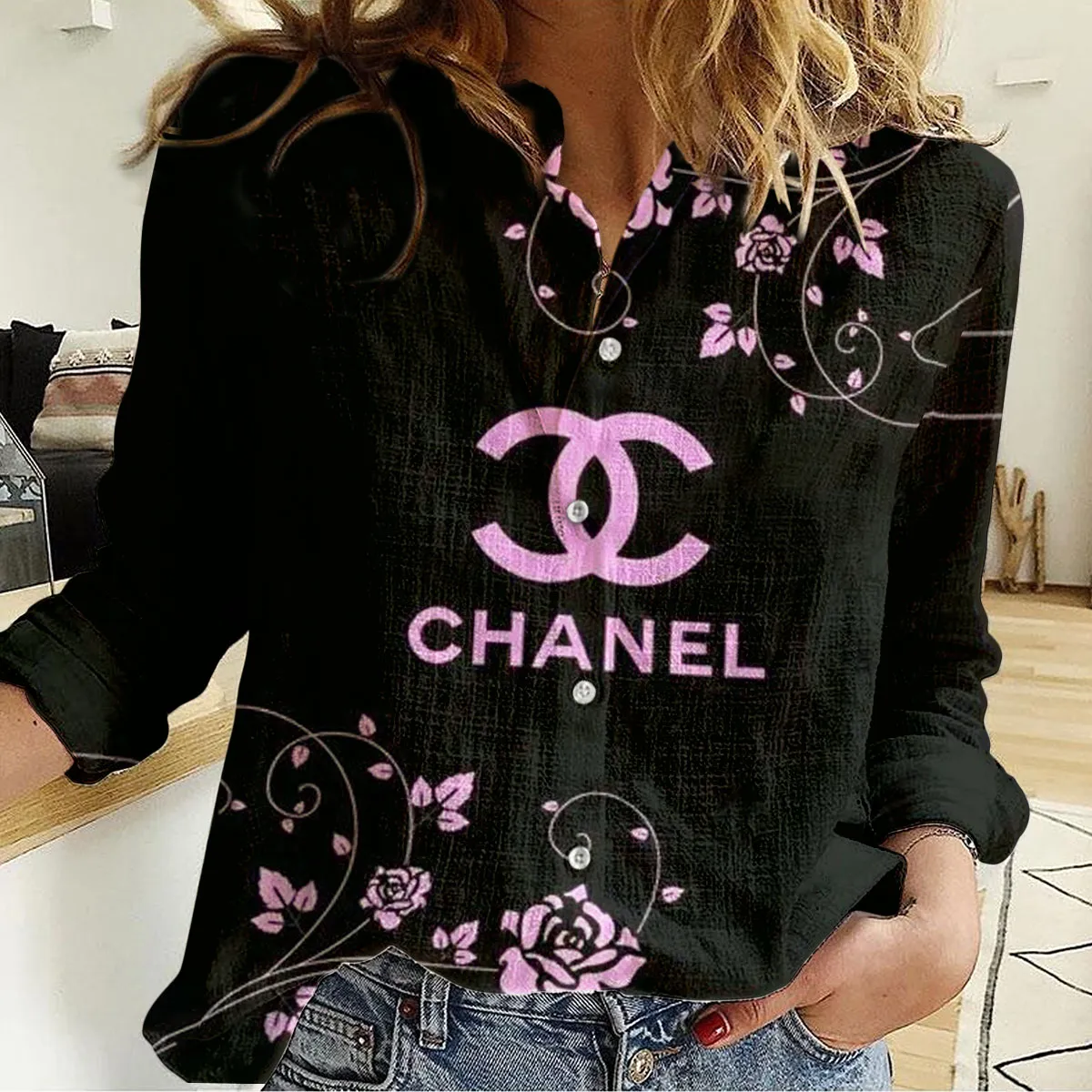 Premium Chanel Monogram Limited Women Casual Shirt - Lux403