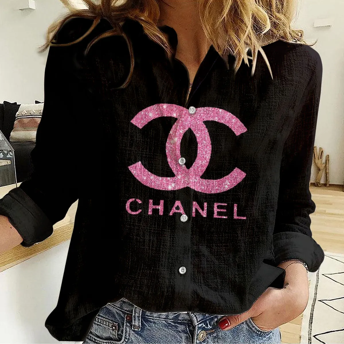 Premium Chanel Monogram Limited Women Casual Shirt - Lux398