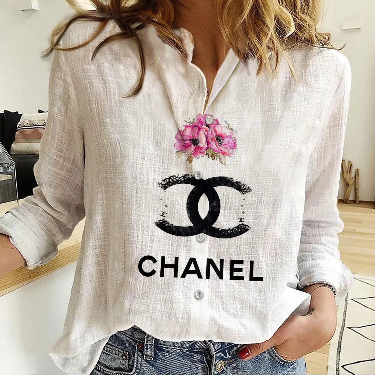 Premium Chanel Monogram Limited Women Casual Shirt - Lux401