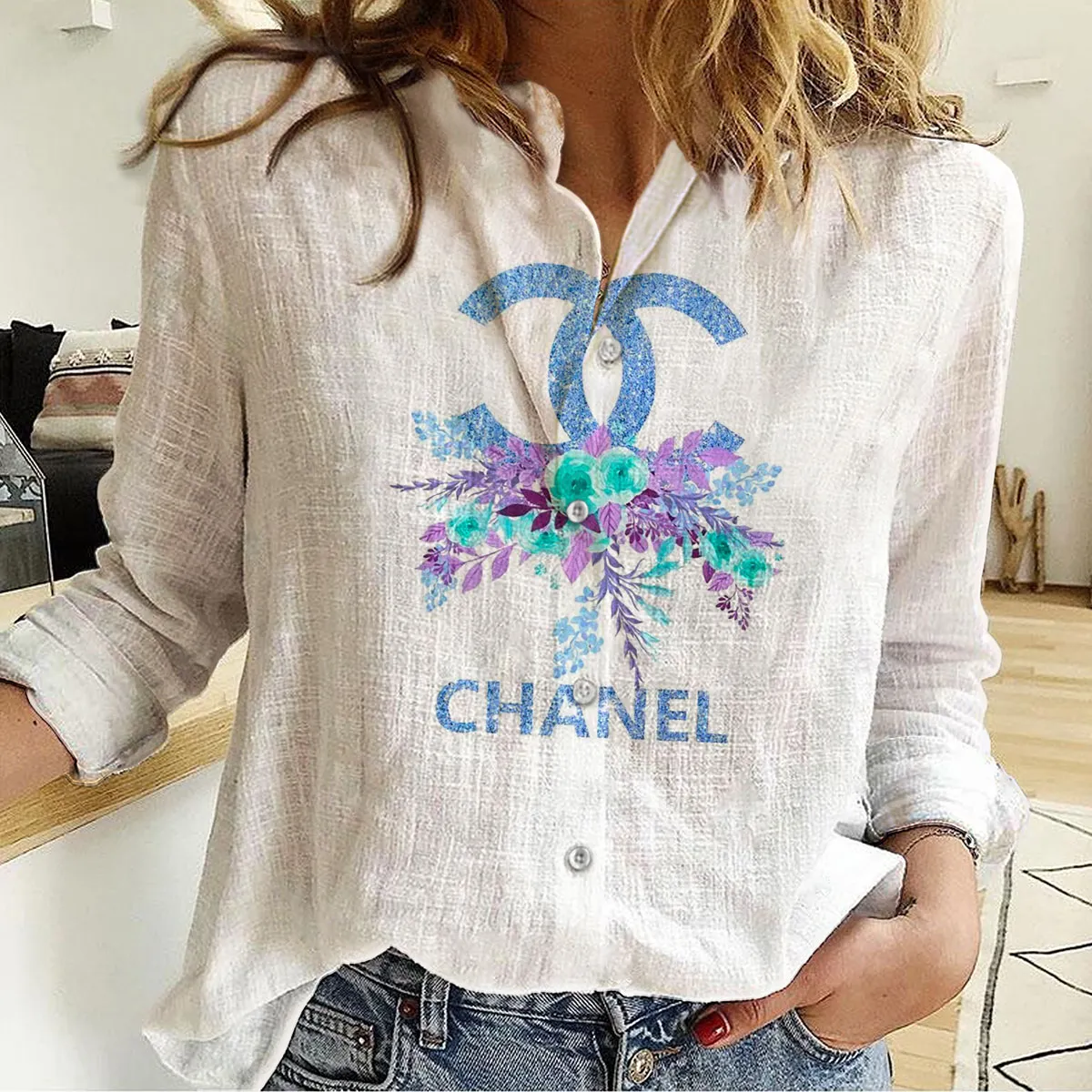 Premium Chanel Monogram Limited Women Casual Shirt - Lux399