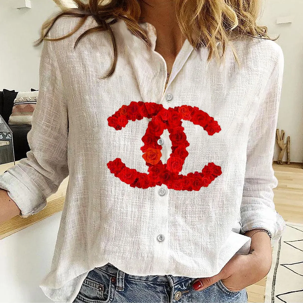 Premium Chanel Monogram Limited Women Casual Shirt - Lux400