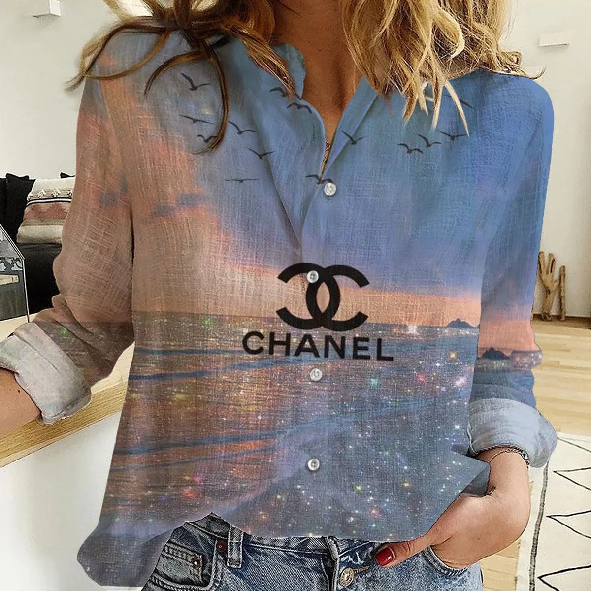 Premium Chanel Monogram Limited Women Casual Shirt - Lux407