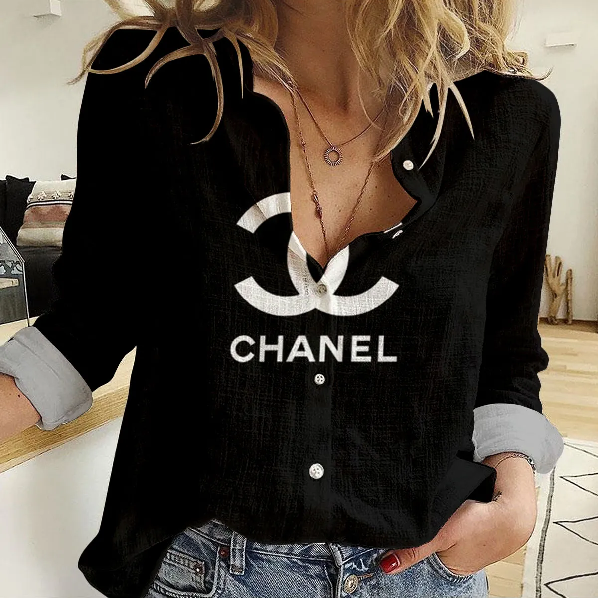 Premium Chanel Monogram Limited Women Casual Shirt - Lux417