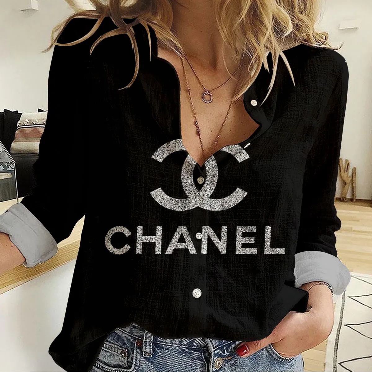 Premium Chanel Monogram Limited Women Casual Shirt - Lux414