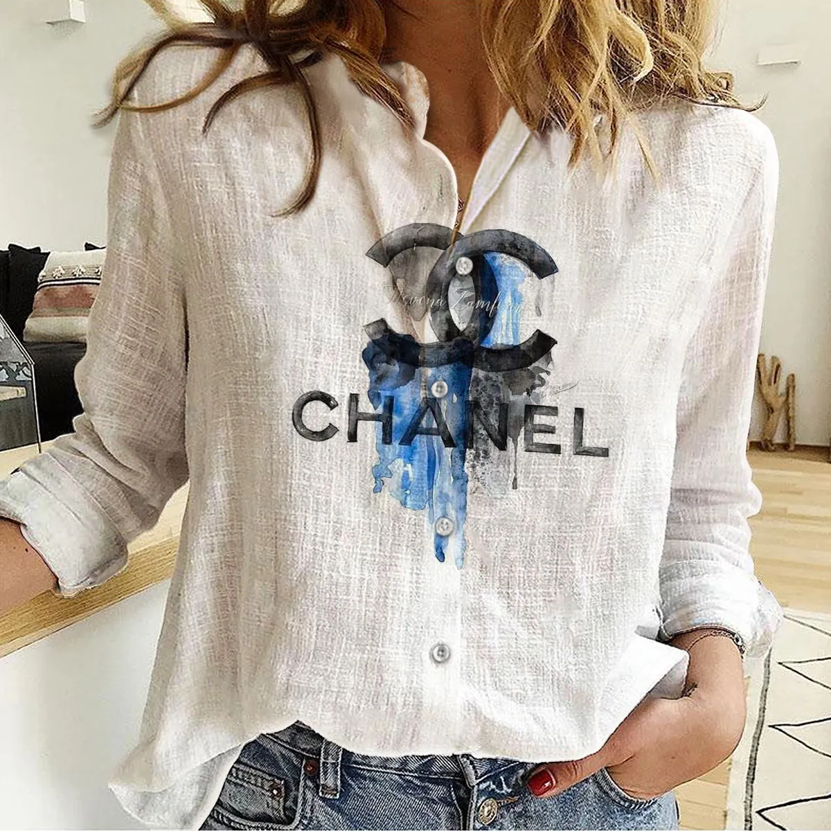 Premium Chanel Monogram Limited Women Casual Shirt - Lux421