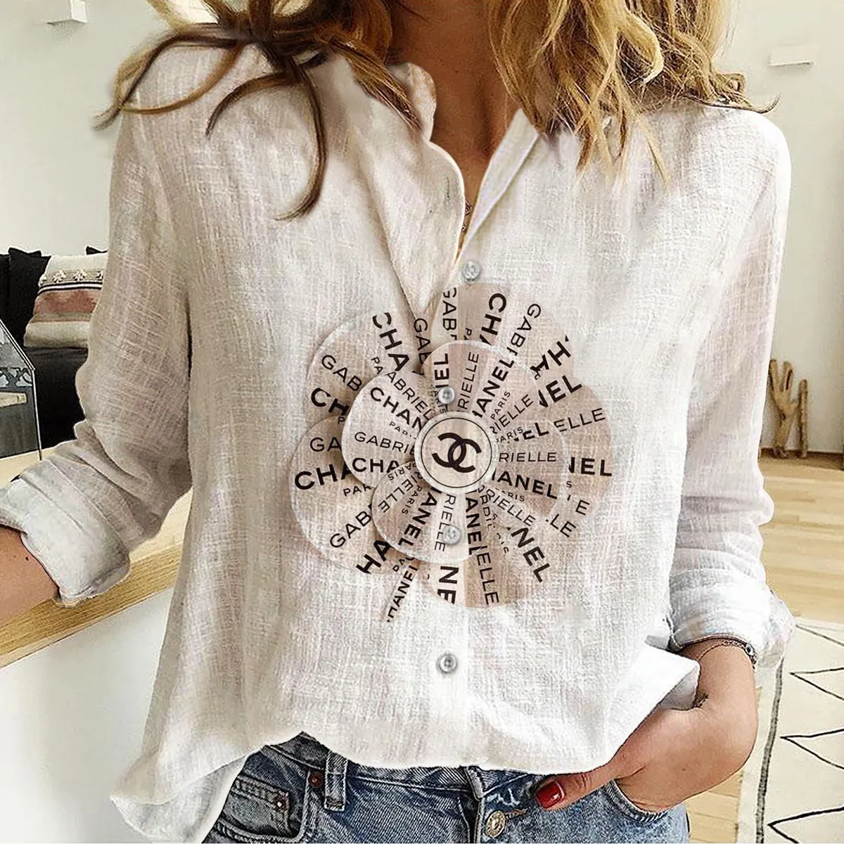 Premium Chanel Monogram Limited Women Casual Shirt - Lux411