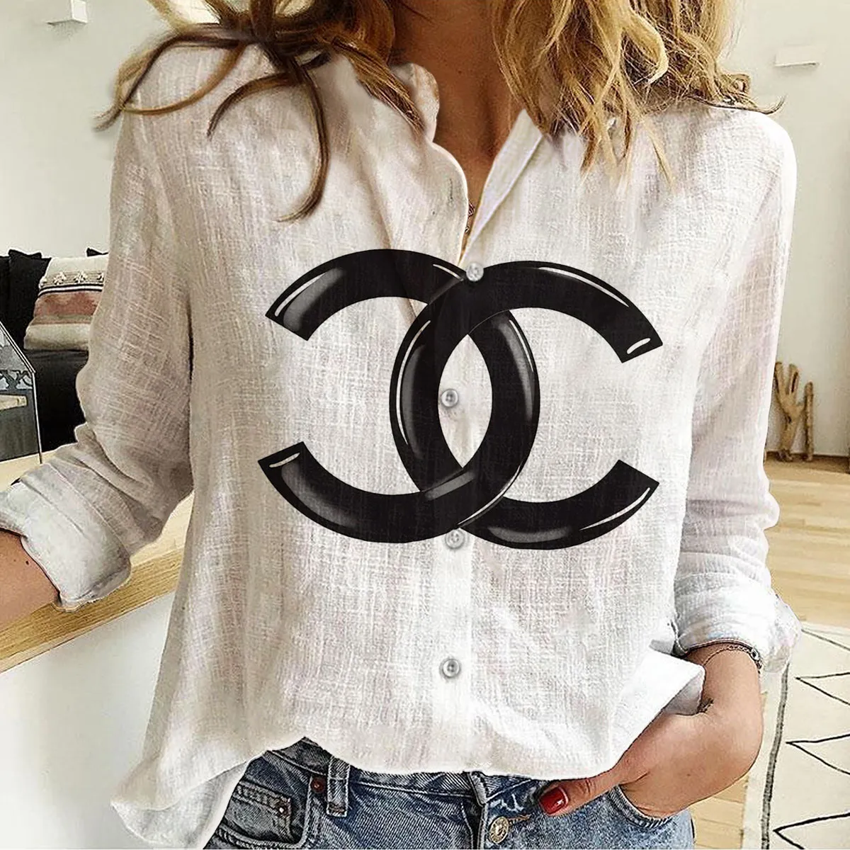 Premium Chanel Monogram Limited Women Casual Shirt - Lux409