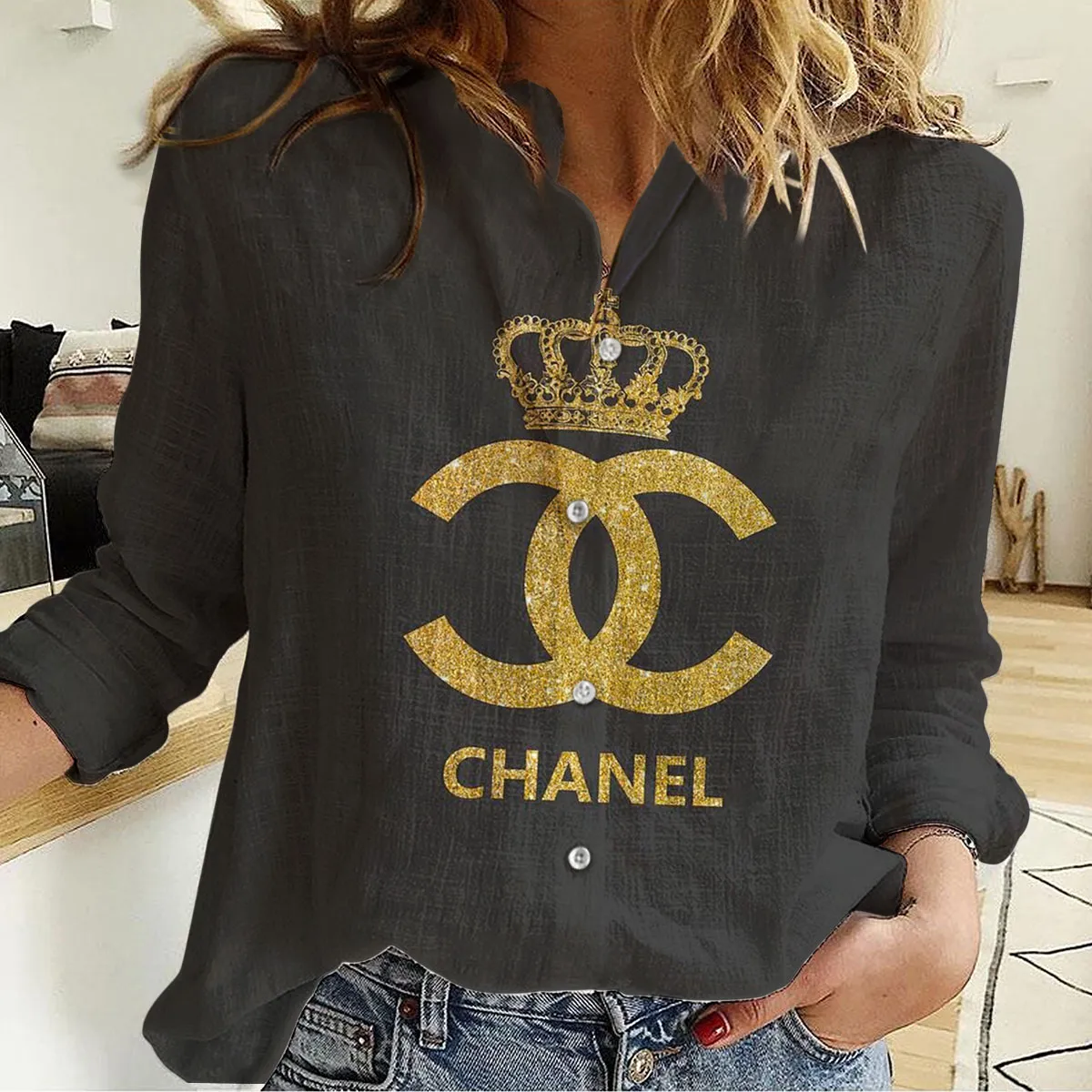 Premium Chanel Monogram Limited Women Casual Shirt - Lux422