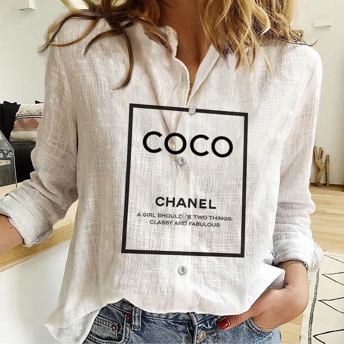 Premium Chanel Monogram Limited Women Casual Shirt - Lux420