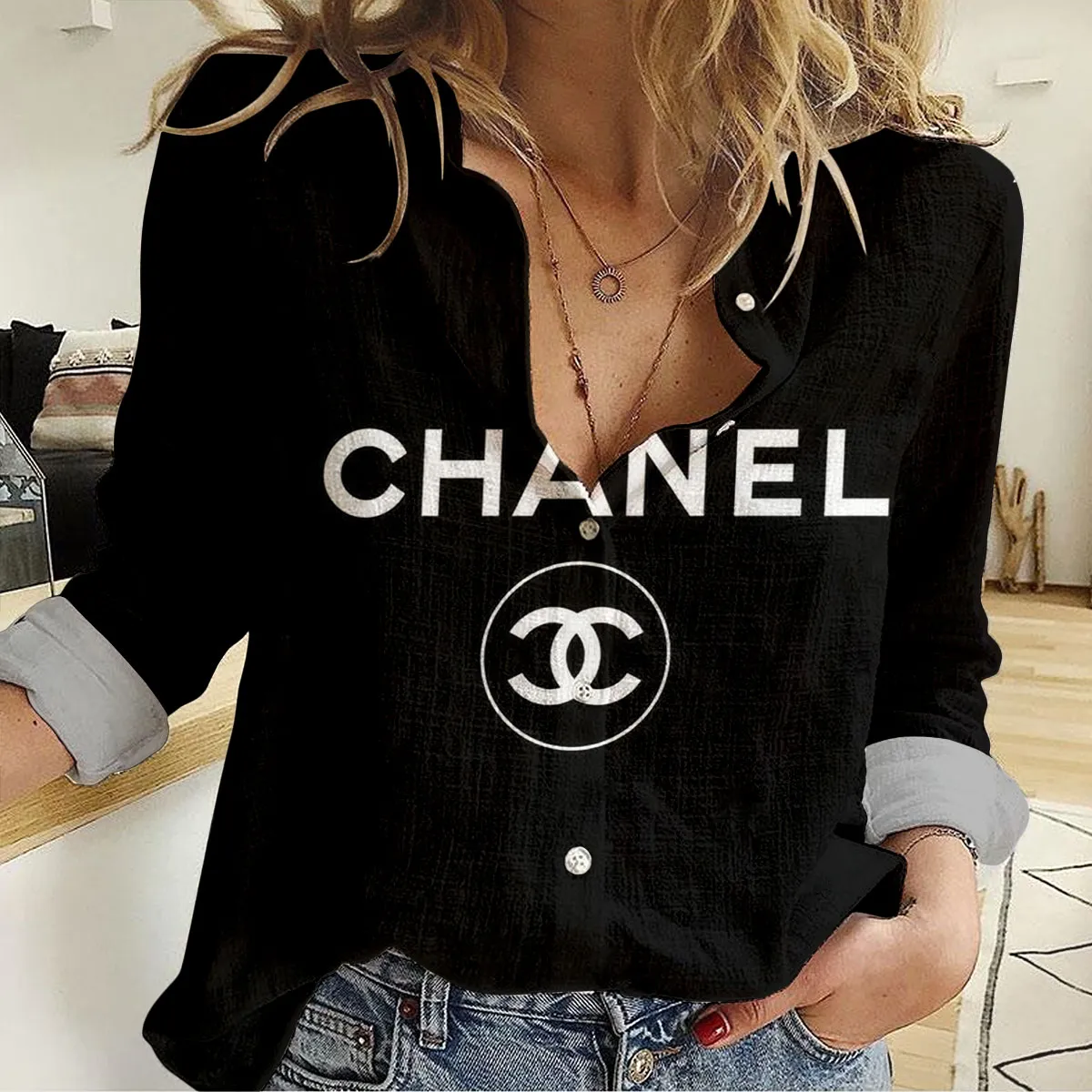 Premium Chanel Monogram Limited Women Casual Shirt - Lux426