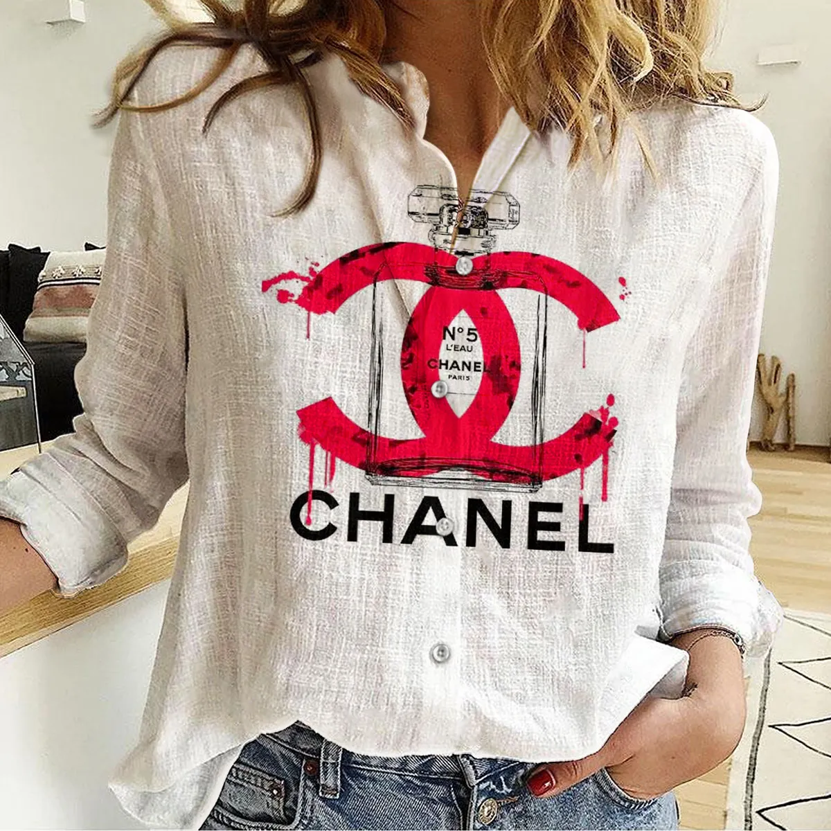 Premium Chanel Monogram Limited Women Casual Shirt - Lux423