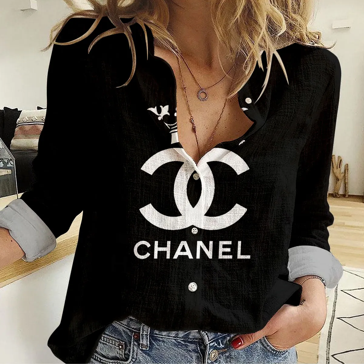 Premium Chanel Monogram Limited Women Casual Shirt - Lux430