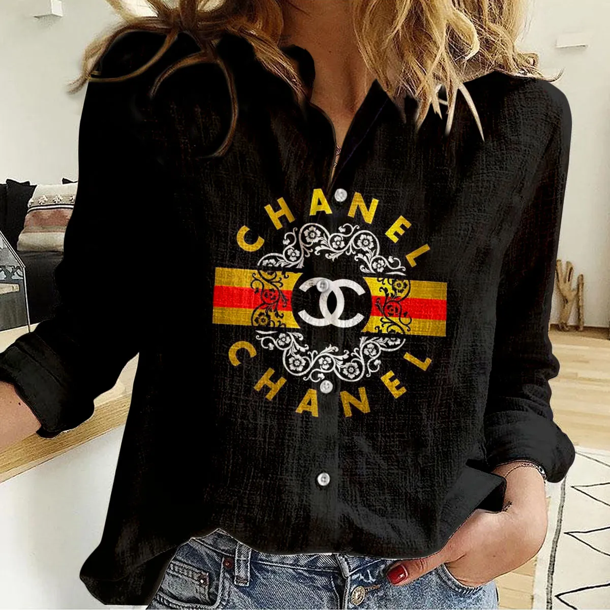 Premium Chanel Monogram Limited Women Casual Shirt - Lux445
