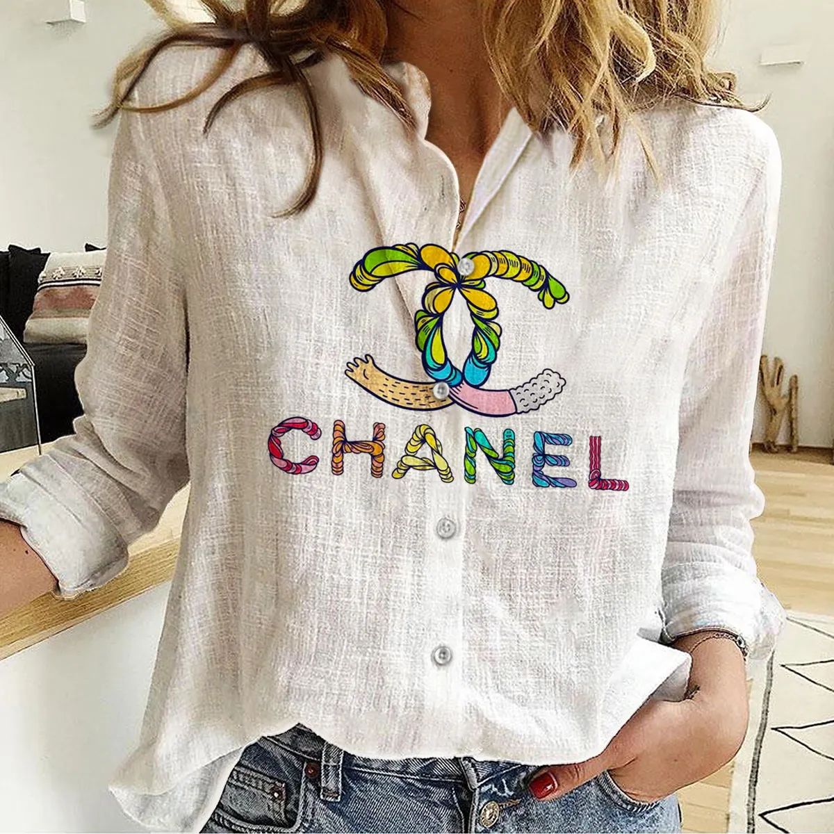 Premium Chanel Monogram Limited Women Casual Shirt - Lux444