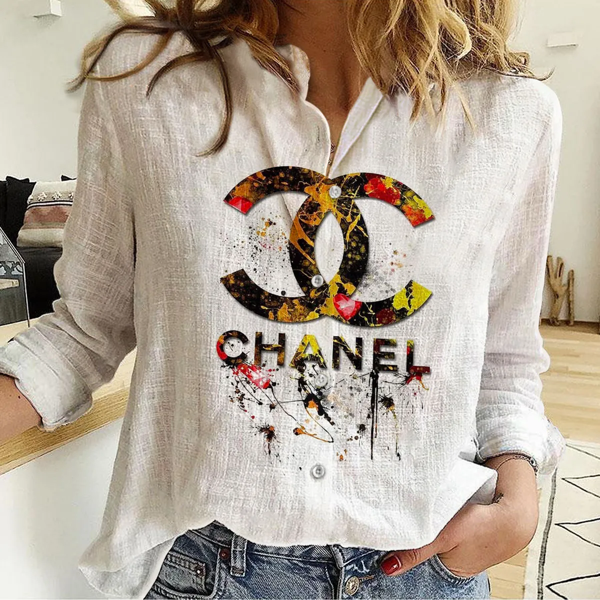 Premium Chanel Monogram Limited Women Casual Shirt - Lux442