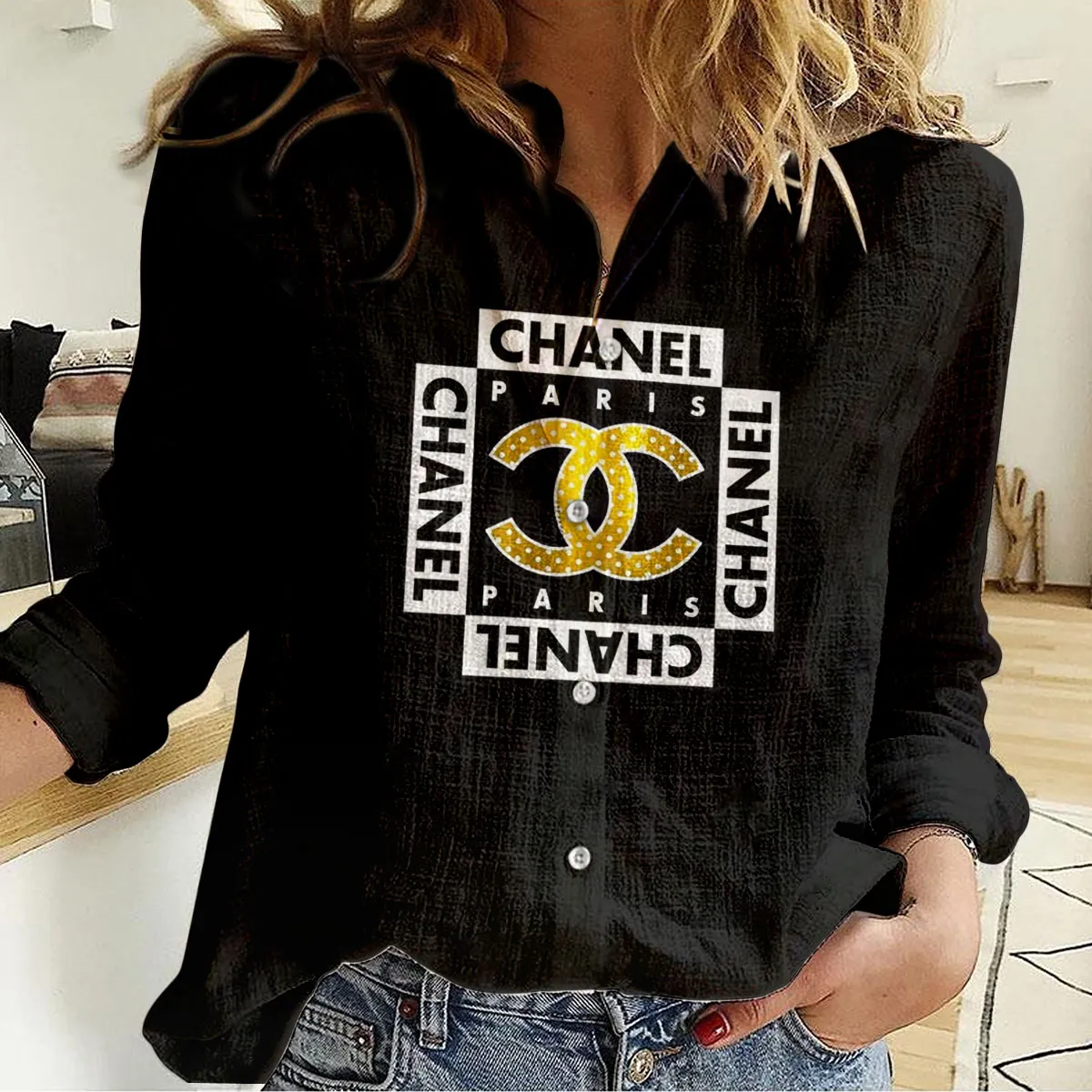 Premium Chanel Monogram Limited Women Casual Shirt - Lux443