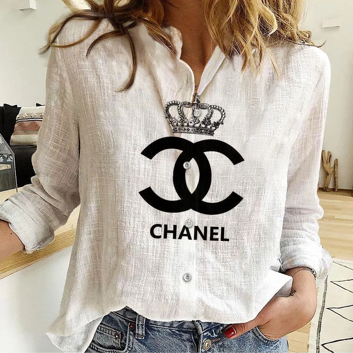 Premium Chanel Monogram Limited Women Casual Shirt - Lux439
