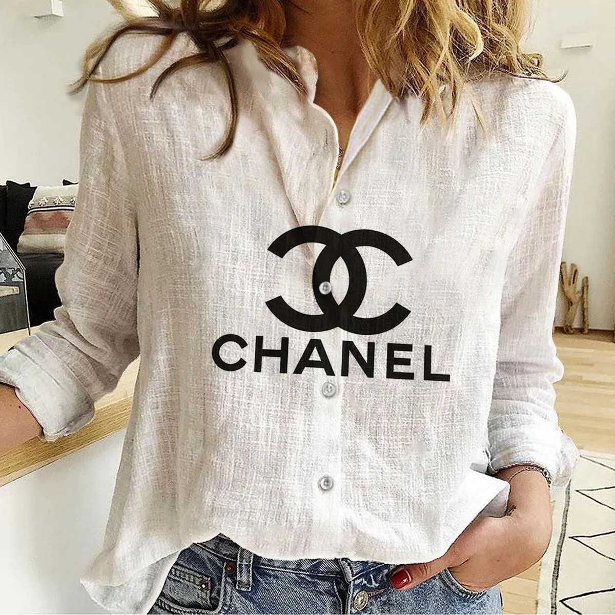 Premium Chanel Monogram Limited Women Casual Shirt - Lux437