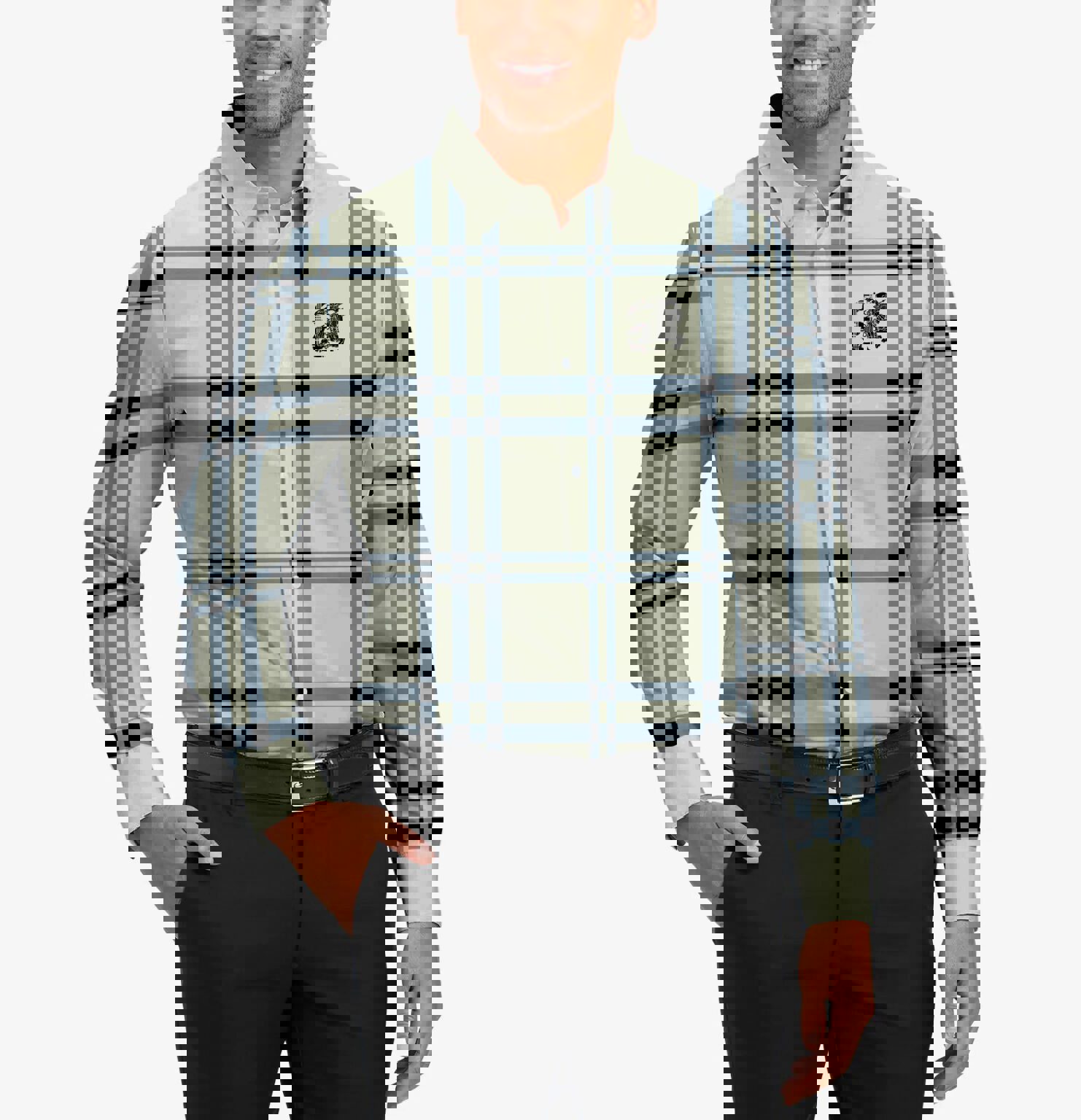 Burberry Long Sleeves Button Shirt For Elegant Men