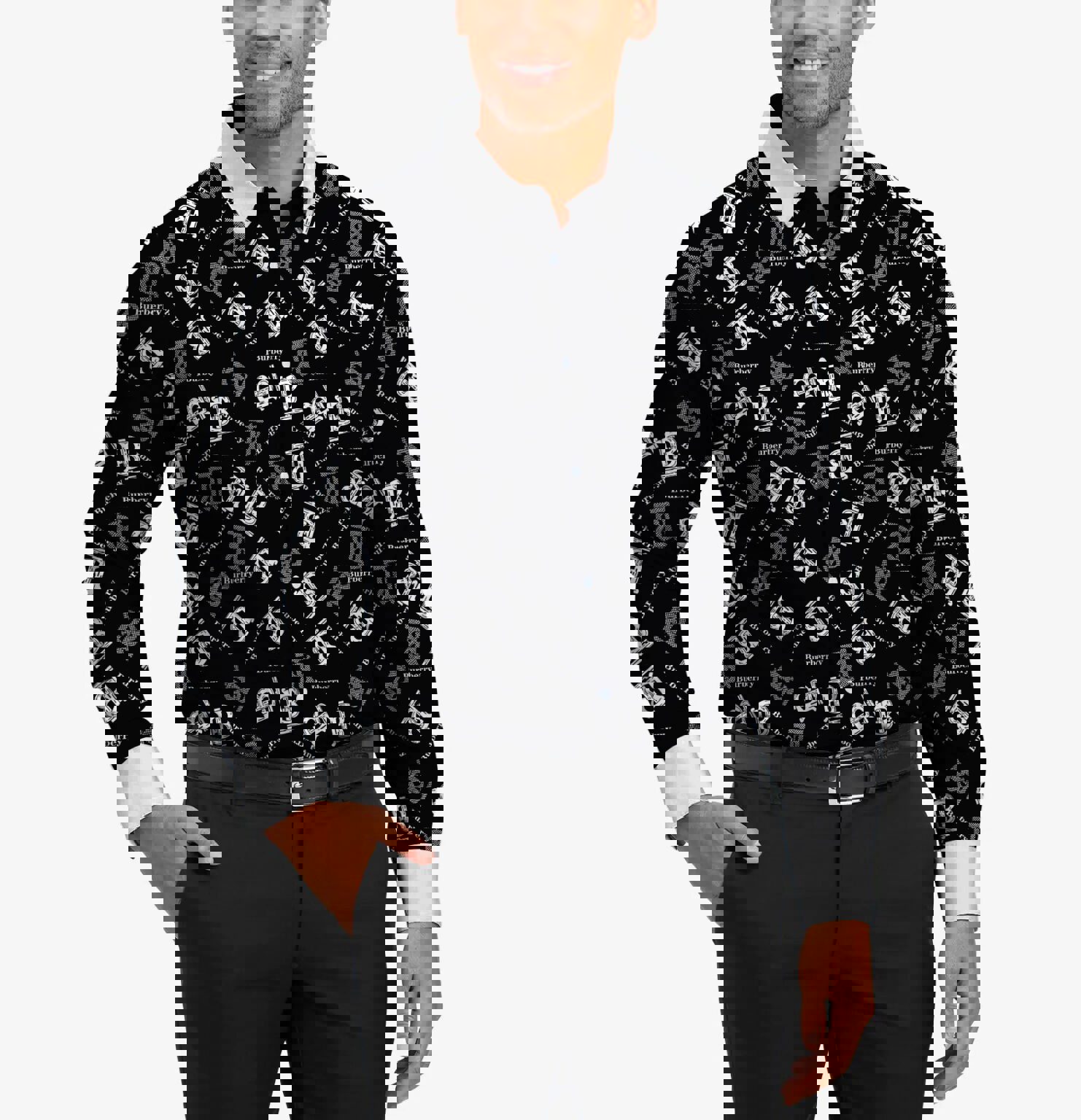 Burberry Long Sleeves Button Shirt For Elegant Men