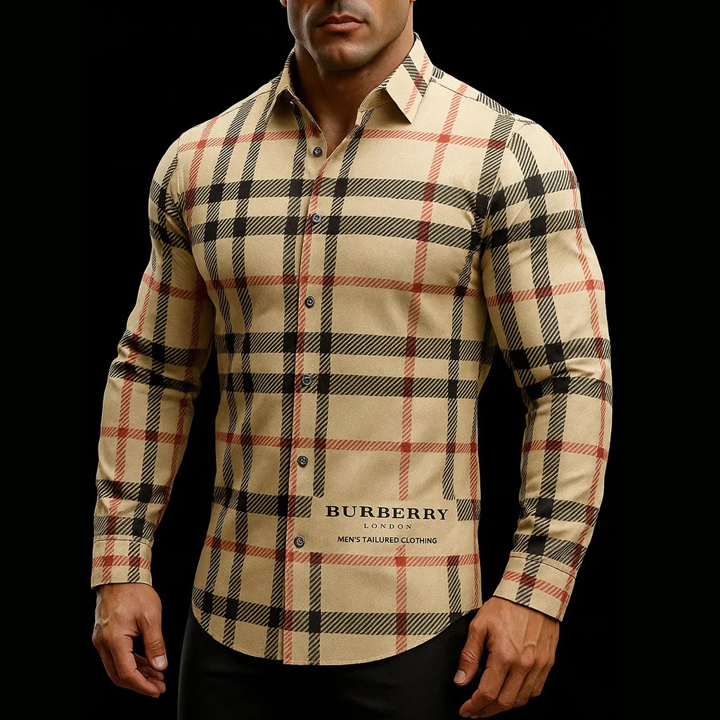 Burberry Long Sleeves Button Shirt For Men Limited Edition 2025