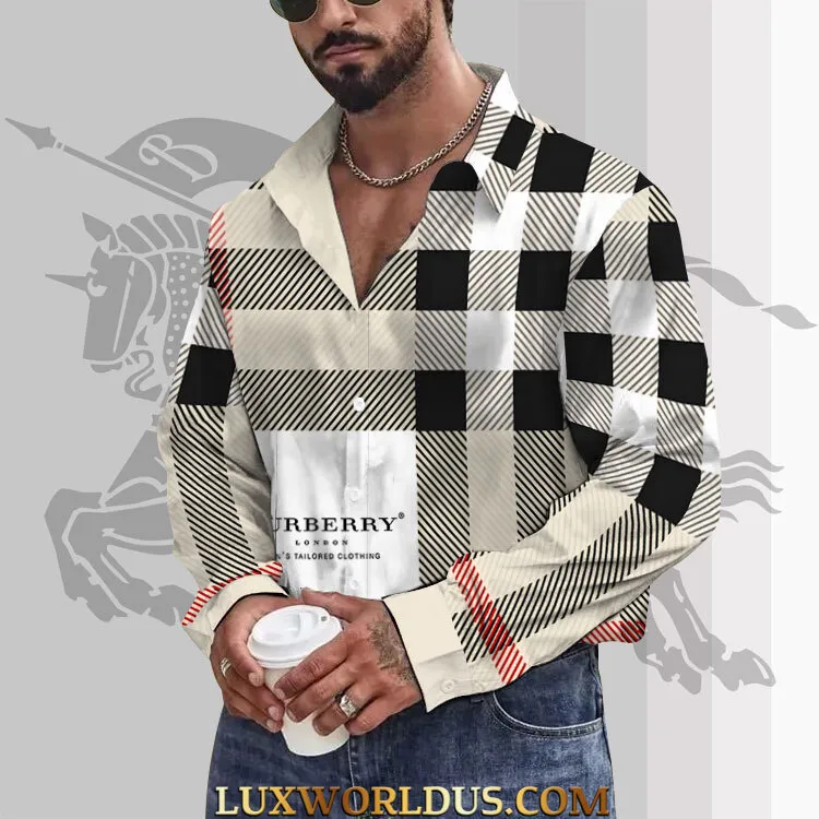 Burberry Long Sleeves Button Shirt For Men Limited Edition 2025