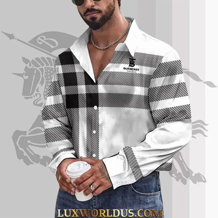 Burberry Long Sleeves Button Shirt For Men Limited Edition 2025