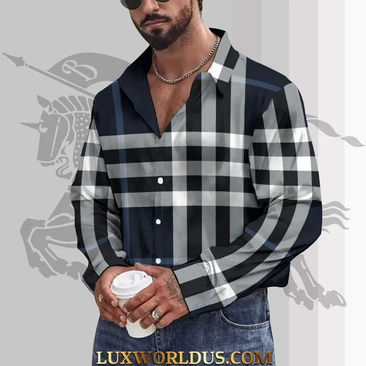 Burberry Long Sleeves Button Shirt For Men Limited Edition 2025