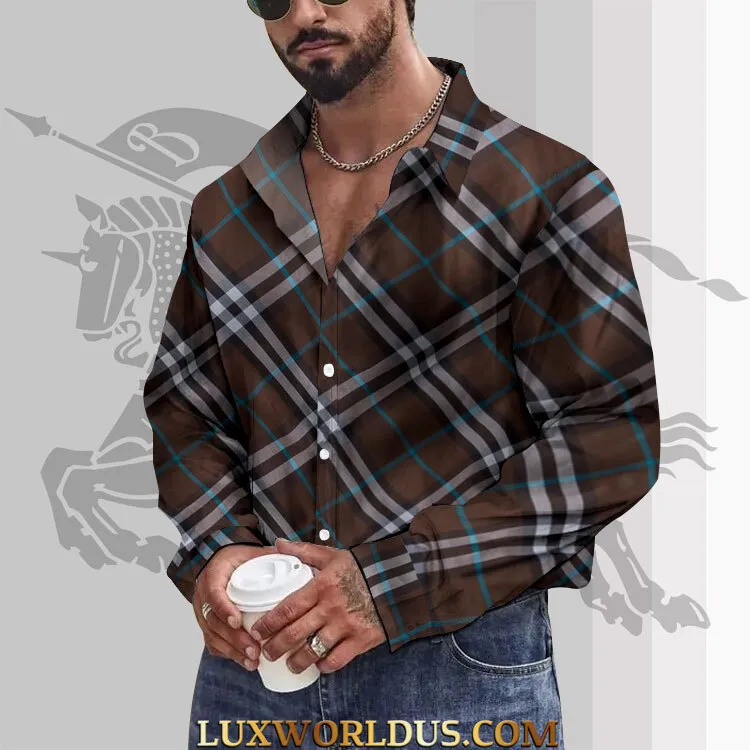 Burberry Long Sleeves Button Shirt For Men Limited Edition 2025
