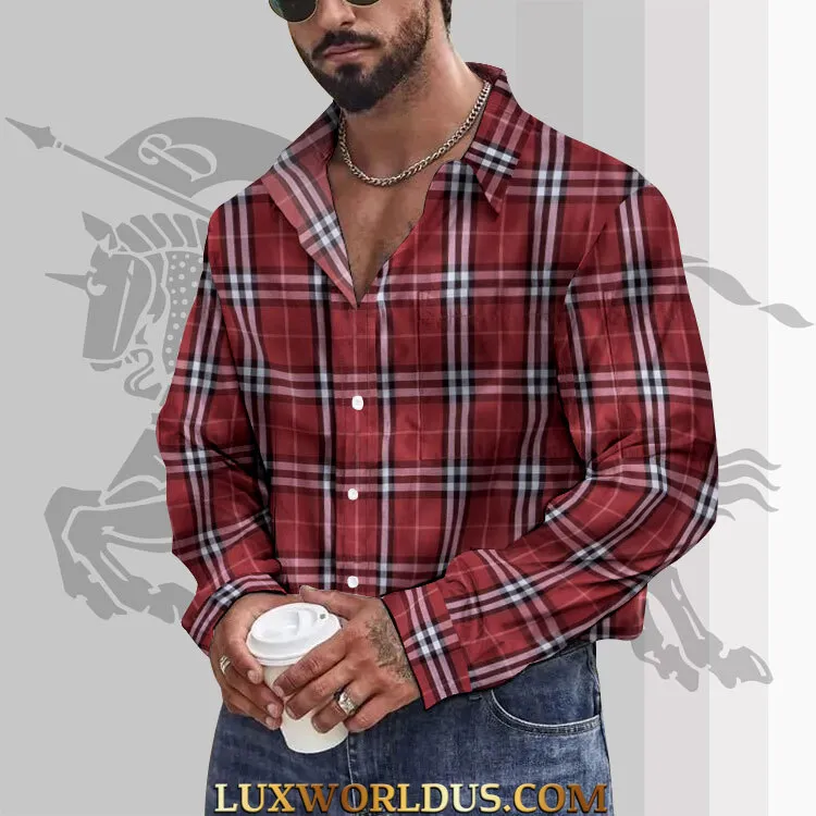 Burberry Long Sleeves Button Shirt For Men Limited Edition 2025