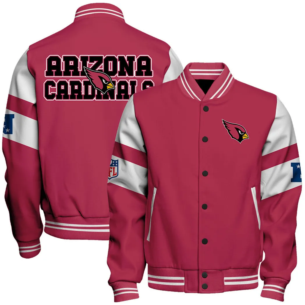 Arizona Cardinals NFL Baseball Jacket Red Fan-First Varsity Jacket