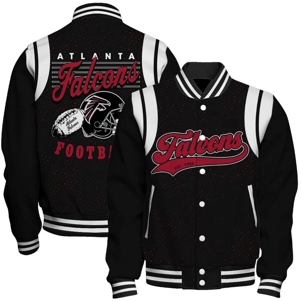Atlanta Falcons NFL Baseball Jacket Game-Day Varsity Outerwear
