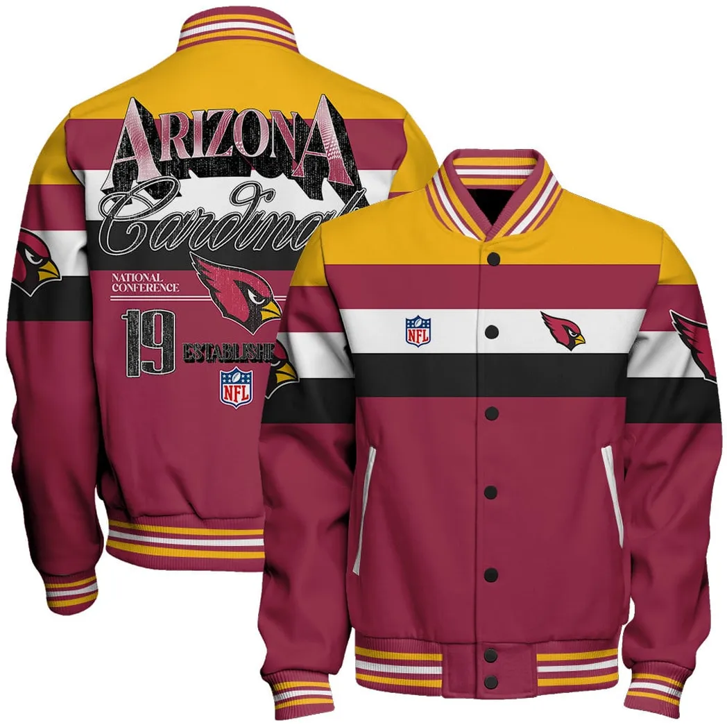 Arizona Cardinals NFL Baseball Jacket Custom Varsity Fan Jacket