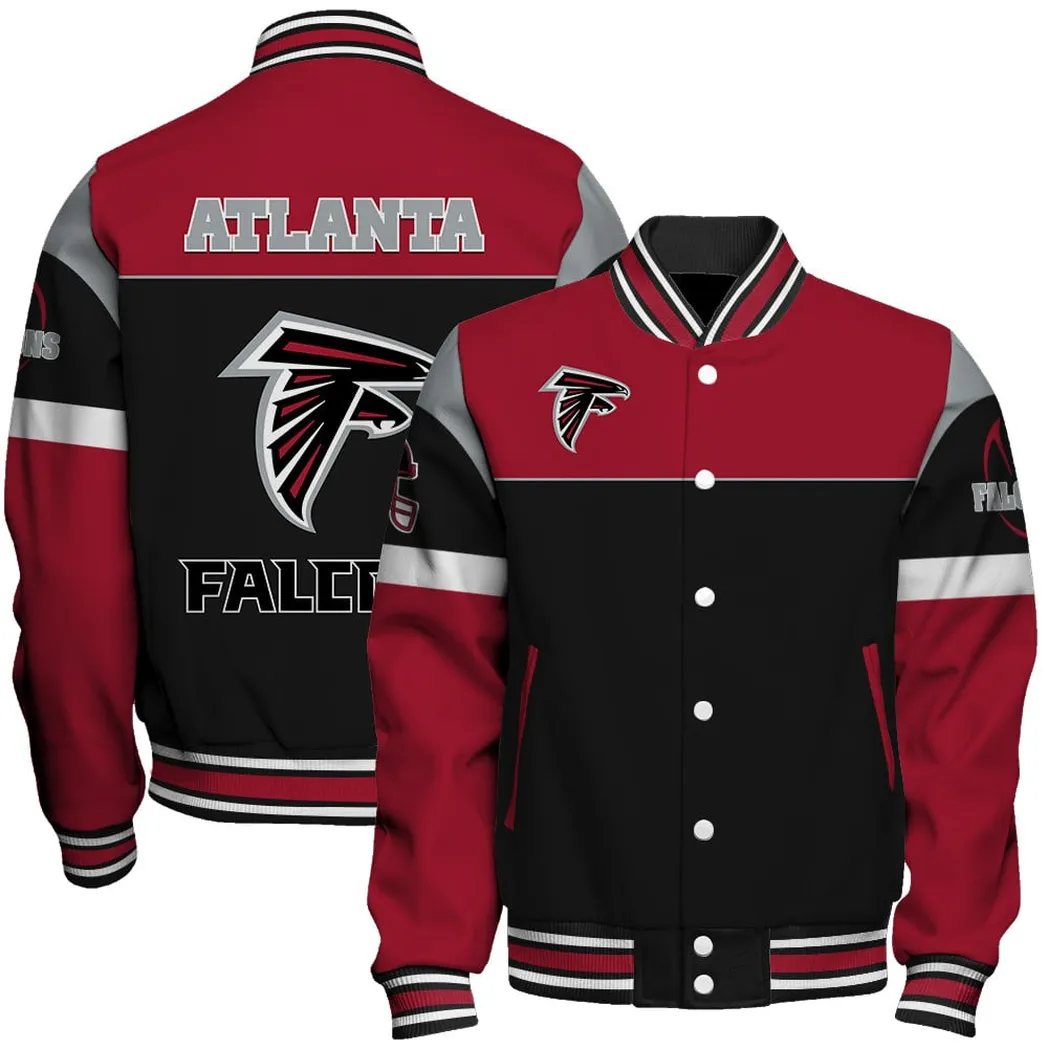 Atlanta Falcons NFL Baseball Jacket Warm Game-Day Jacket